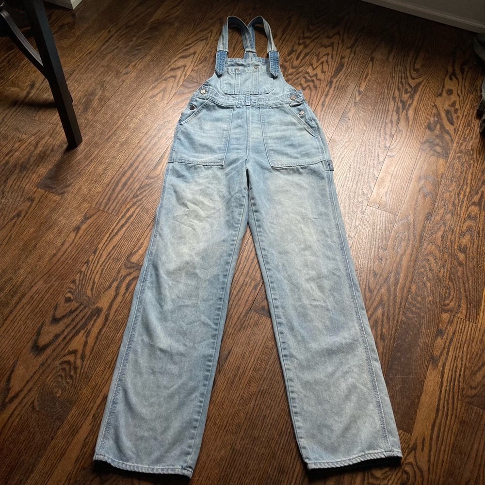 Obey Light Blue Denim Overalls